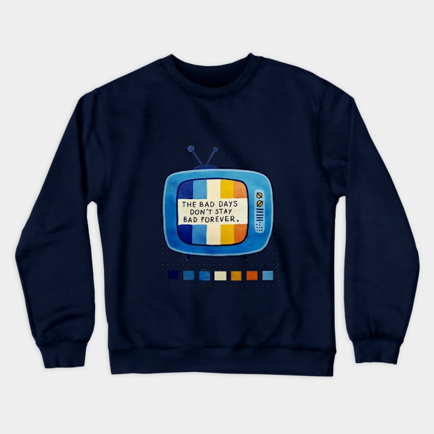 Retro TV design shirt Crewneck Sweatshirt by TheLeftyWork's